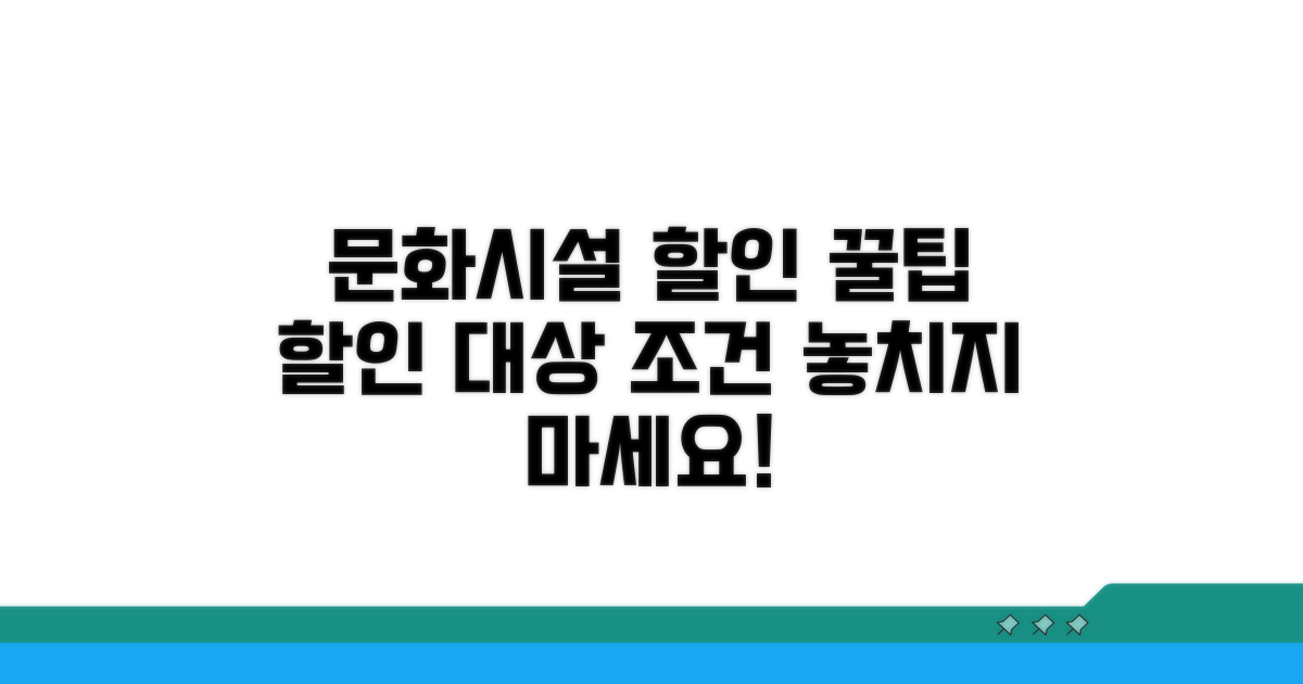 문화시설 할인 대상과 조건