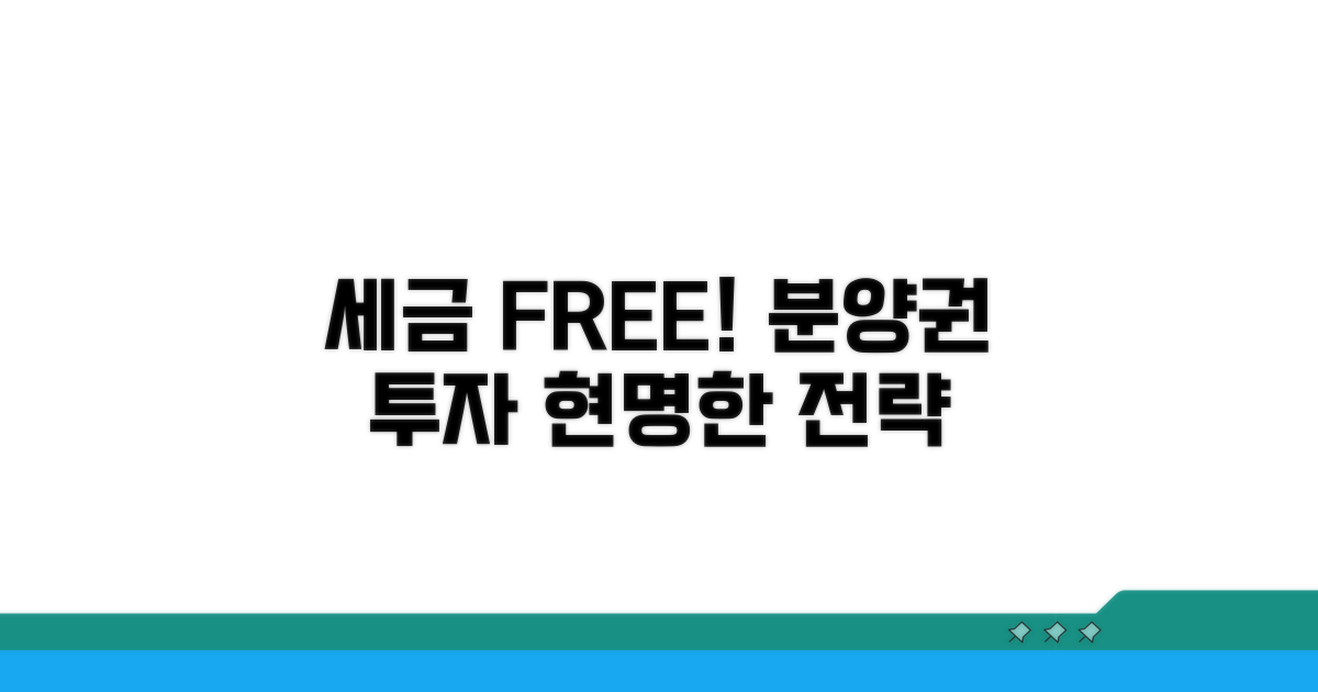 세금 활용을 위한 분양권 전략