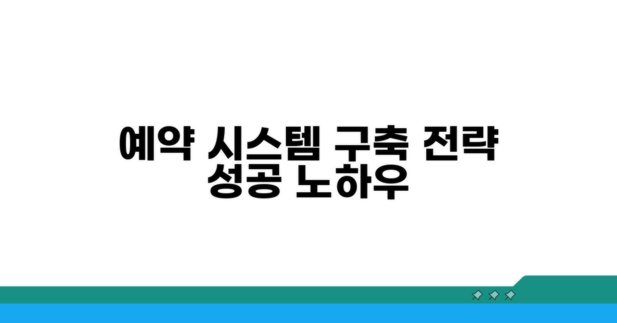예약 시스템 구축 기본 전략