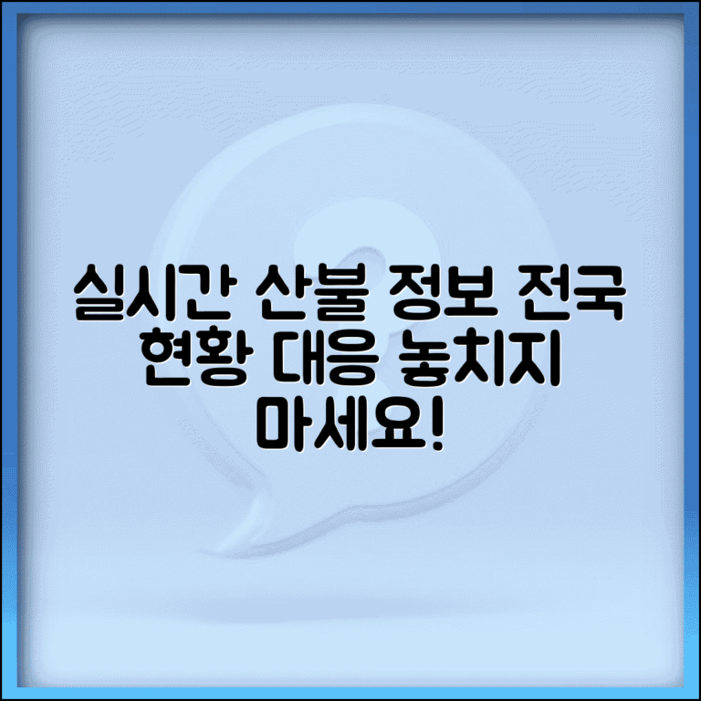 실시간 산불정보 확인 | 전국 산불 발생 현황과 대응 상황