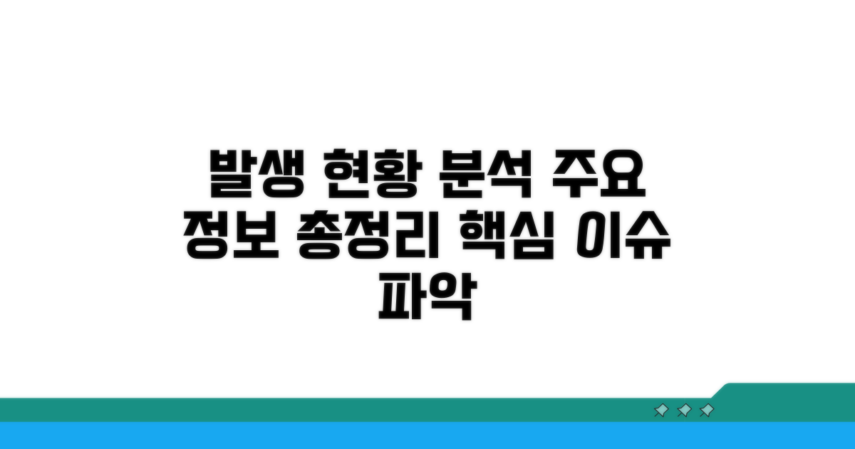 발생 현황과 주요 정보 분석