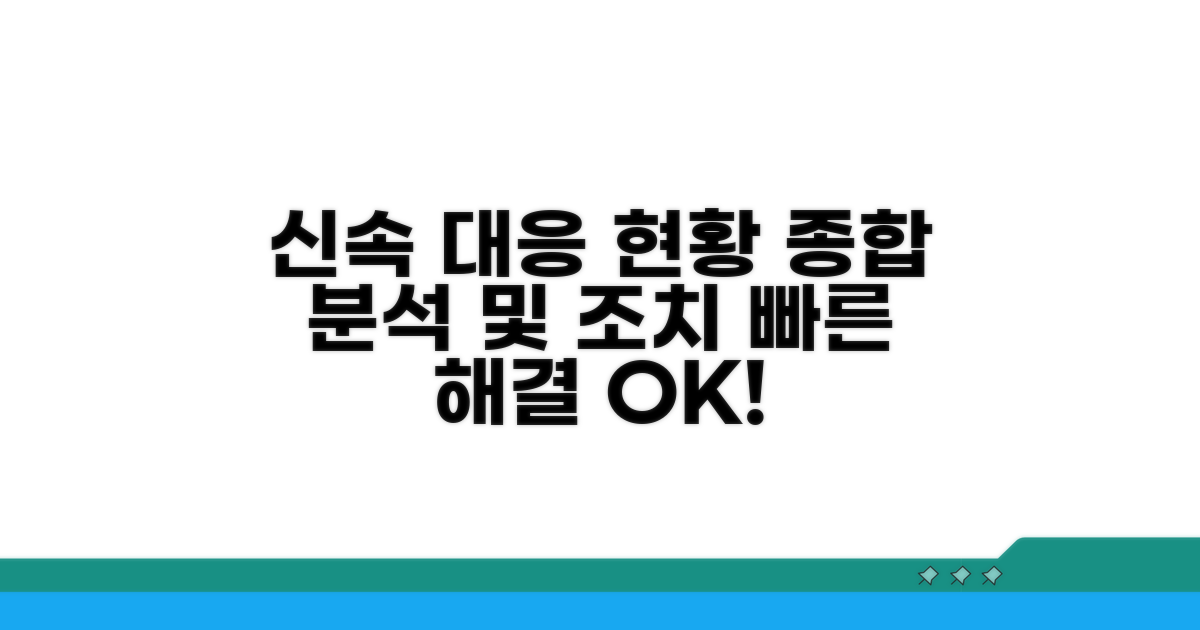 신속한 대응 현황 및 조치 사항