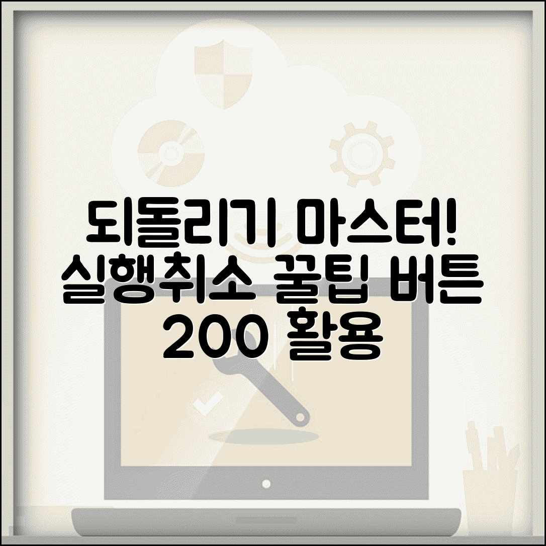 되돌리기 버튼 사용법 | 실행취소 버튼 인터페이스 활용