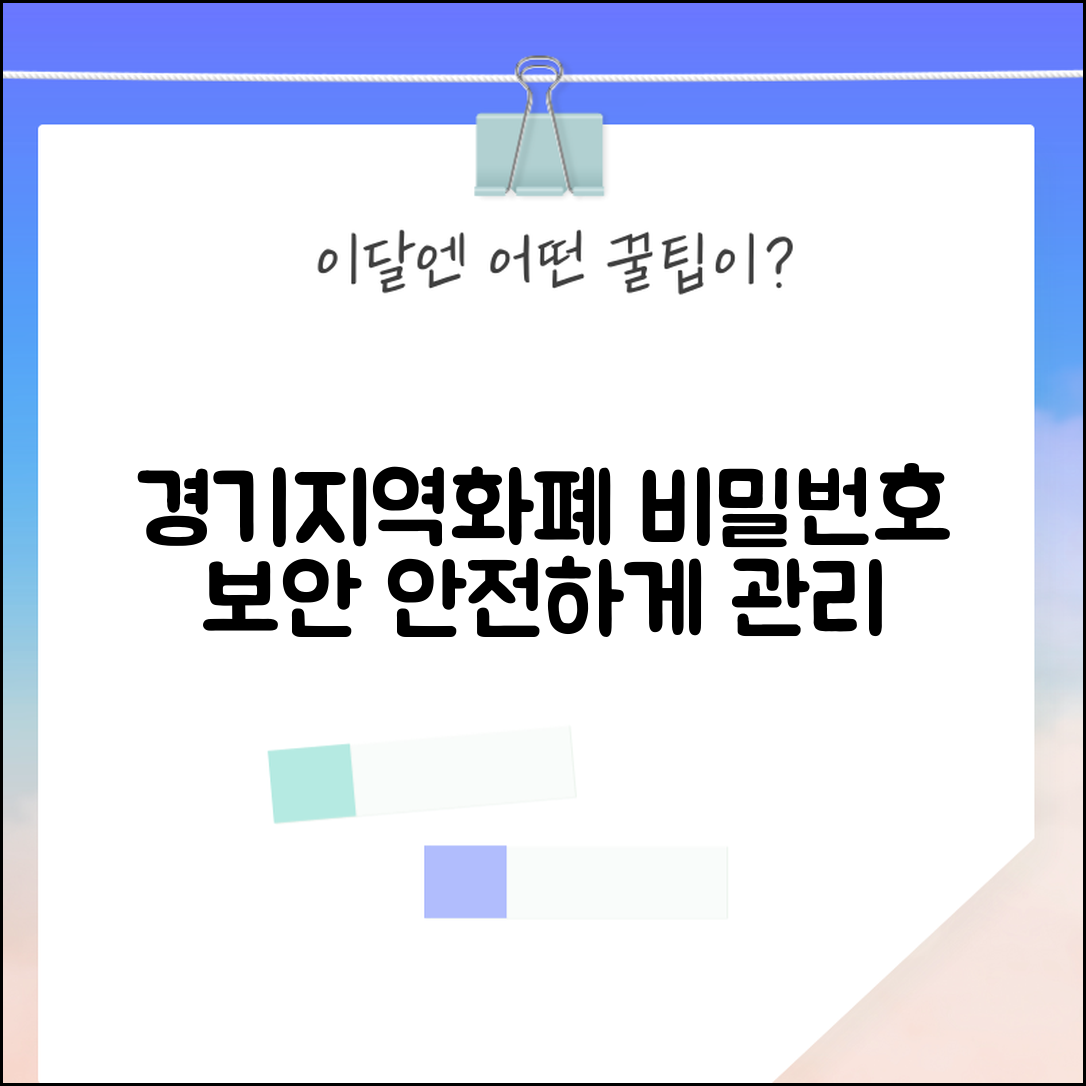 경기지역화폐 보안 설정 | 결제 비밀번호 보안 관리 완벽 가이드