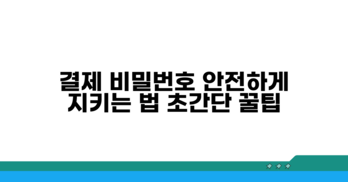 결제 비밀번호, 안전하게 지키는 법