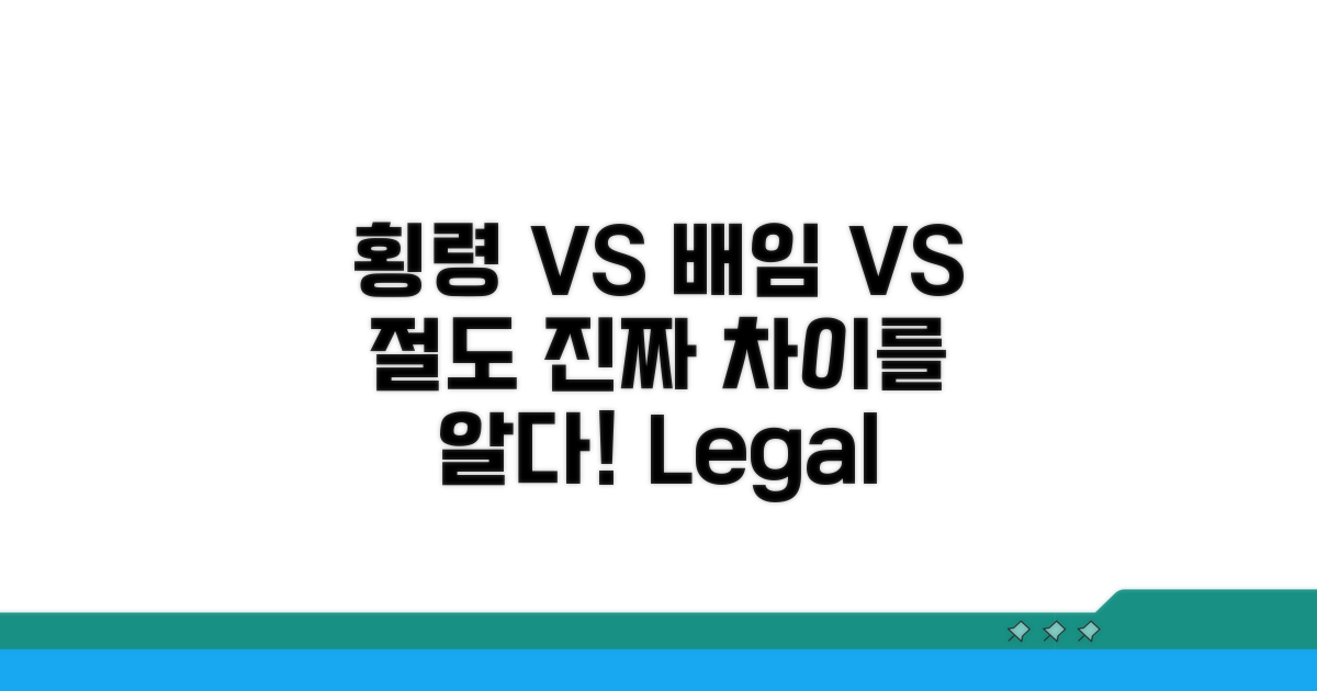 횡령 vs 배임 vs 절도 명확히 구분