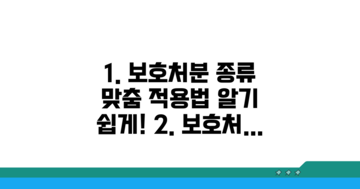 보호처분 종류와 맞춤 적용 방안