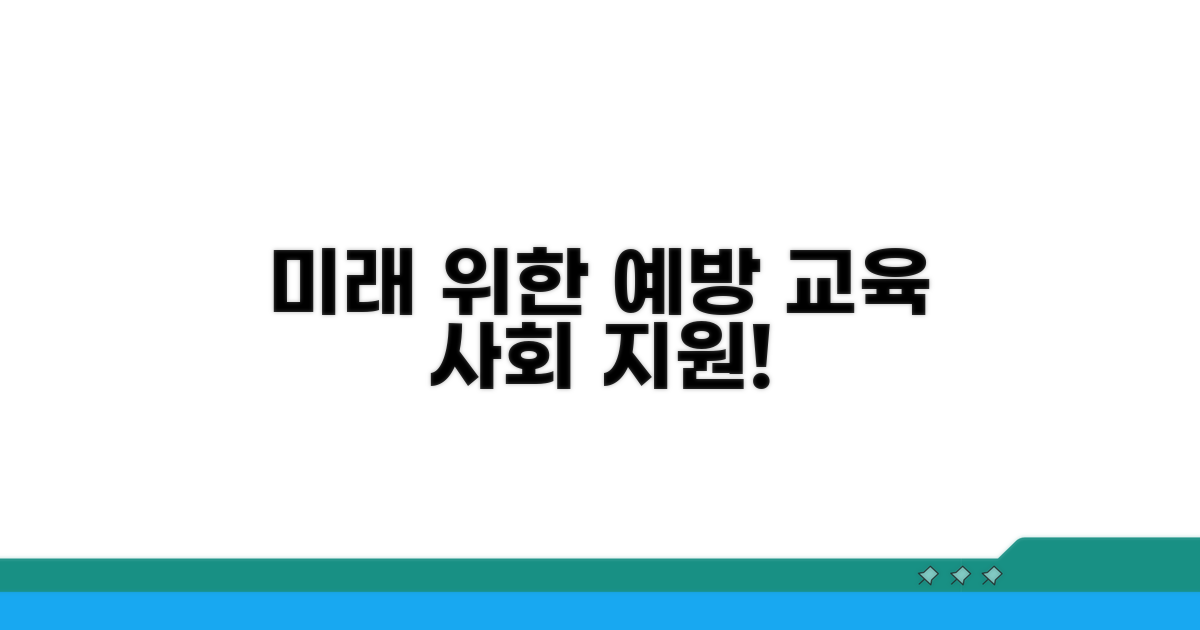 미래 위한 예방 교육과 사회적 지원