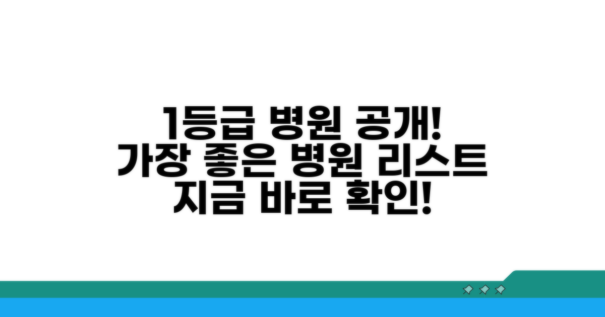 1등급 우수 병원 리스트 공개