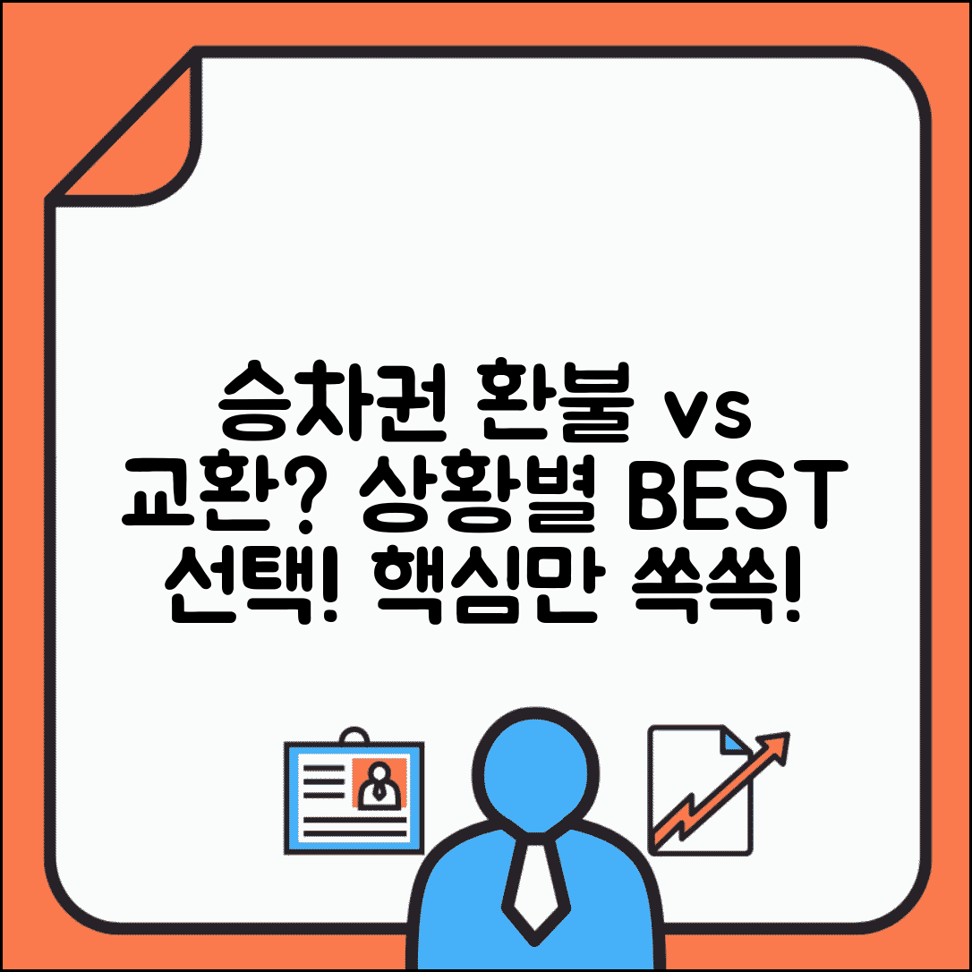 승차권 환불 vs 교환 비교 분석 | 상황별 유리한 선택 가이드