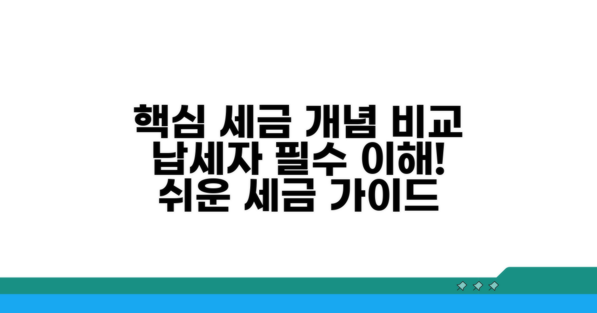 납세자의 이해를 돕는 핵심 개념 비교