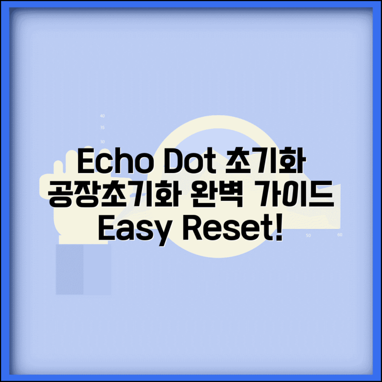 Echo Dot 초기화 방법 | 에코 닷 공장 초기화