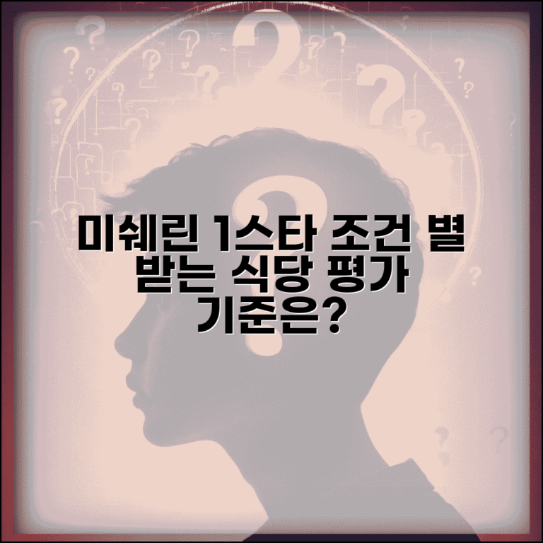 미쉐린 1스타 레스토랑 조건 | 별 하나 받는 식당 평가 기준