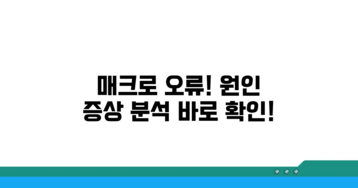 매크로 실행 오류, 원인과 증상 분석