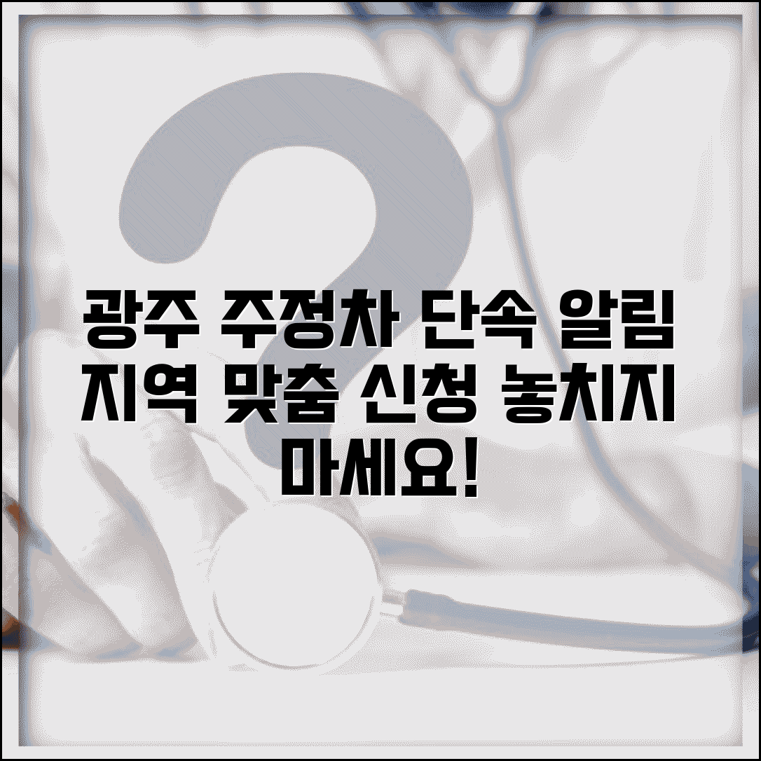 광주광역시 주정차 단속 알림서비스 | 지역 맞춤 알림 신청