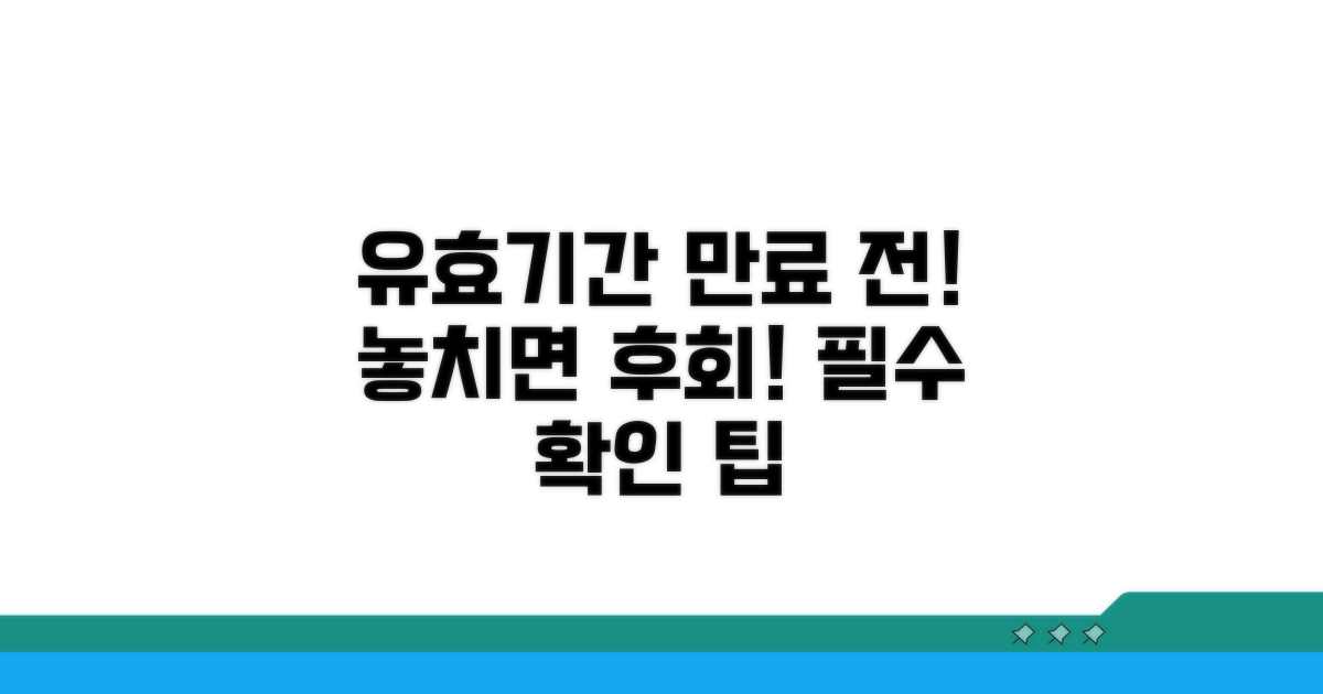 유효 기간 만료 전 확인 필수 팁