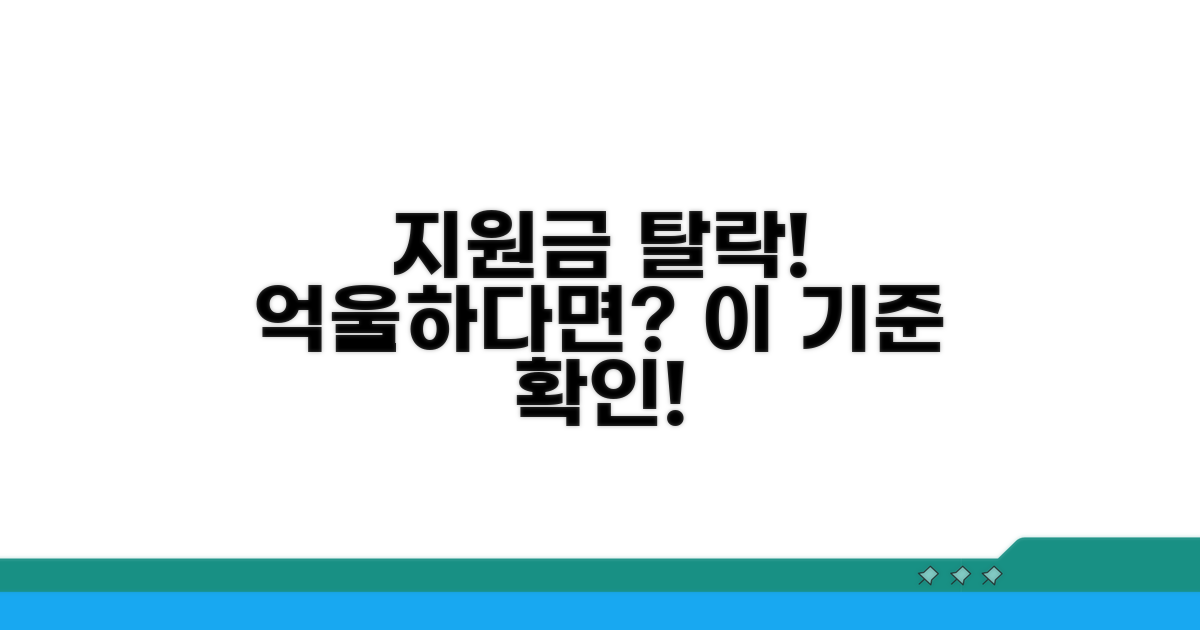 지원금 제외 결정, 부당 판단 기준
