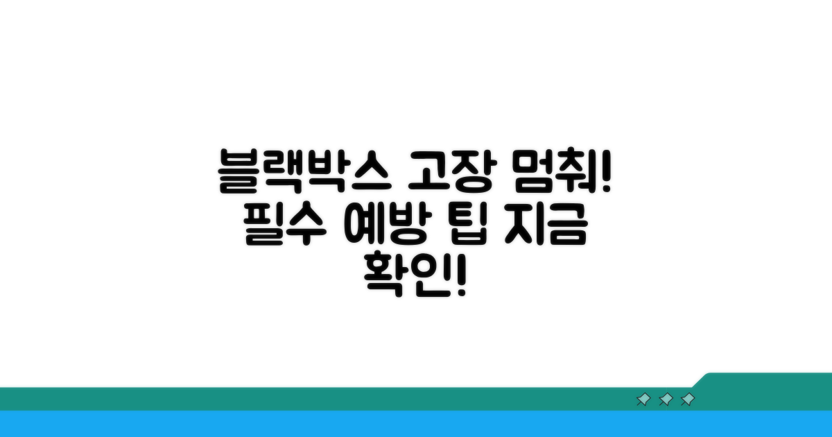 블랙박스 정상화 예방 팁