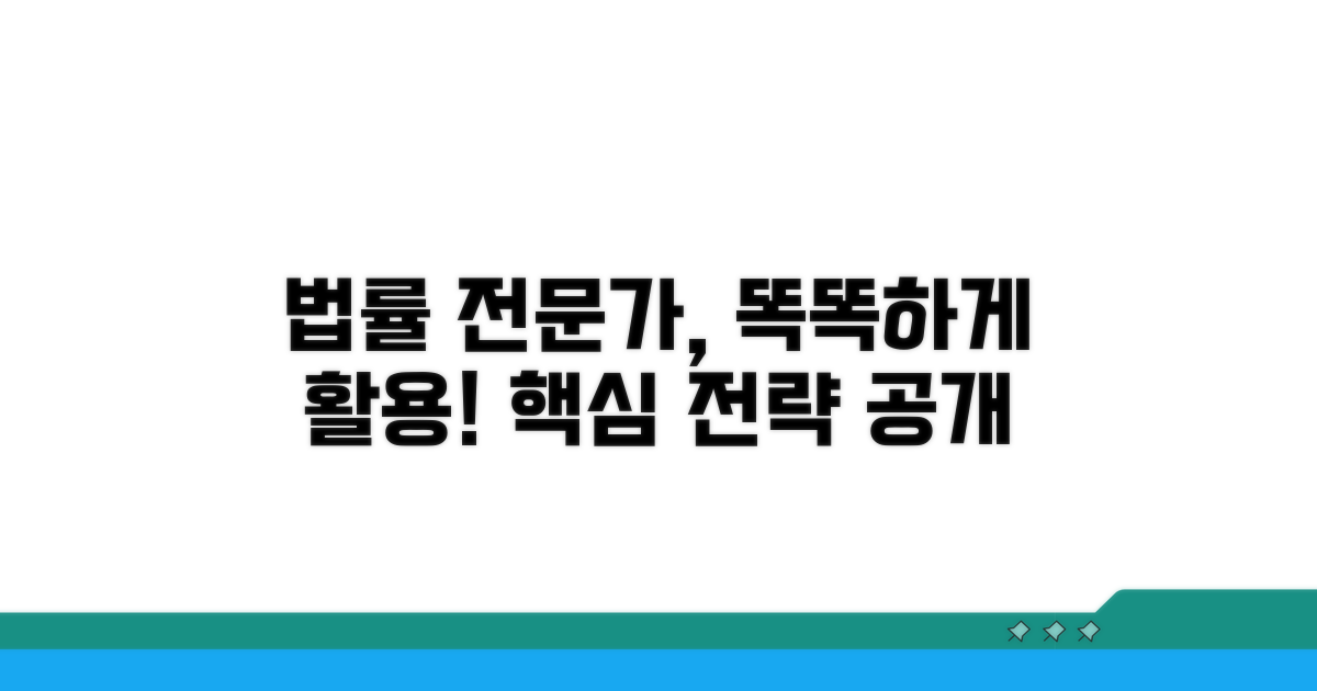 법률 전문가의 활용 전략