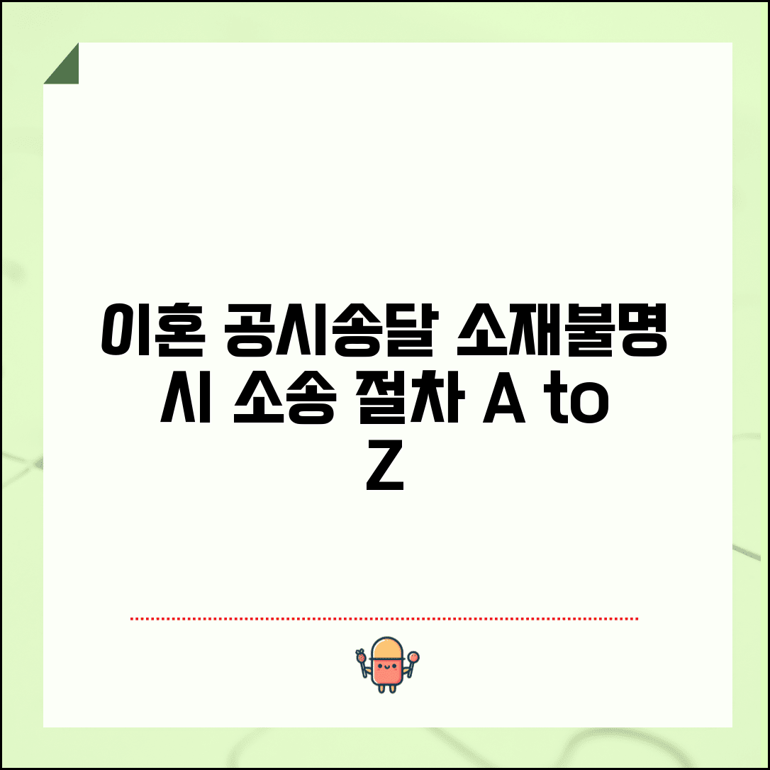 이혼 공시송달 신청방법 | 상대방 소재불명시 이혼소송 절차