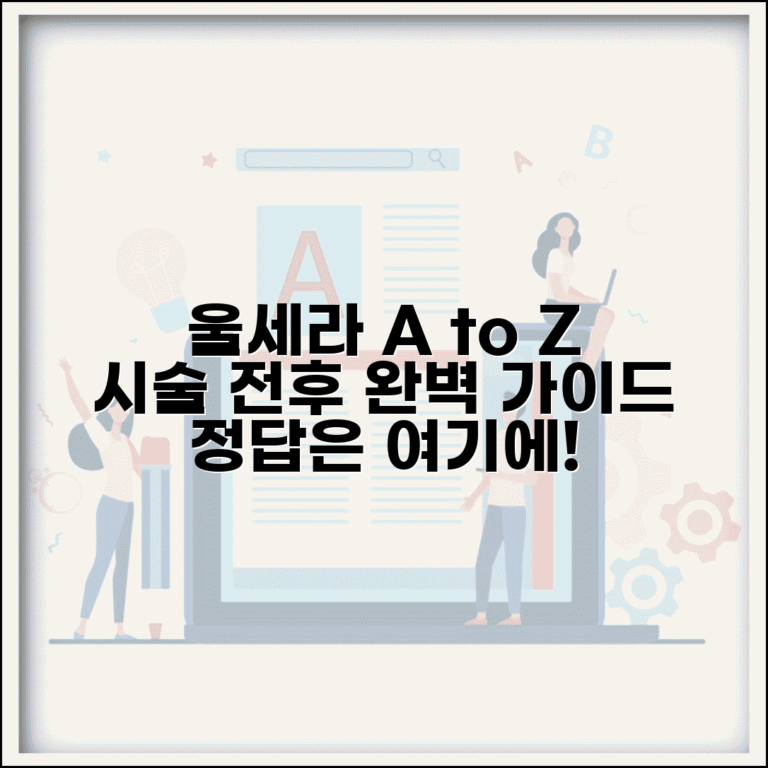 울세라 시술 과정 완벽 가이드 | 준비사항부터 회복기간까지 | 시술 당일 체크리스트