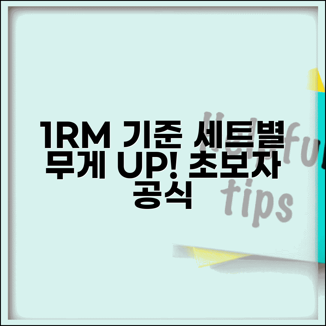 근력 운동 중량 계산 | 1RM 기준 세트별 중량 설정 공식