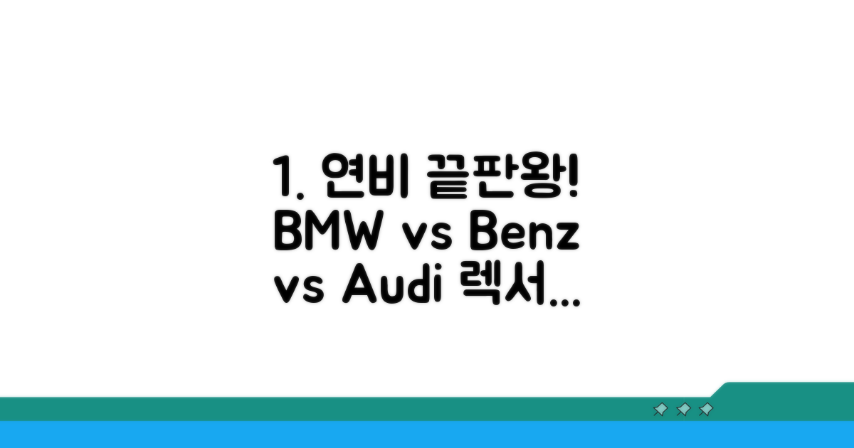 BMW 벤츠 아우디 렉서스 연비 비교