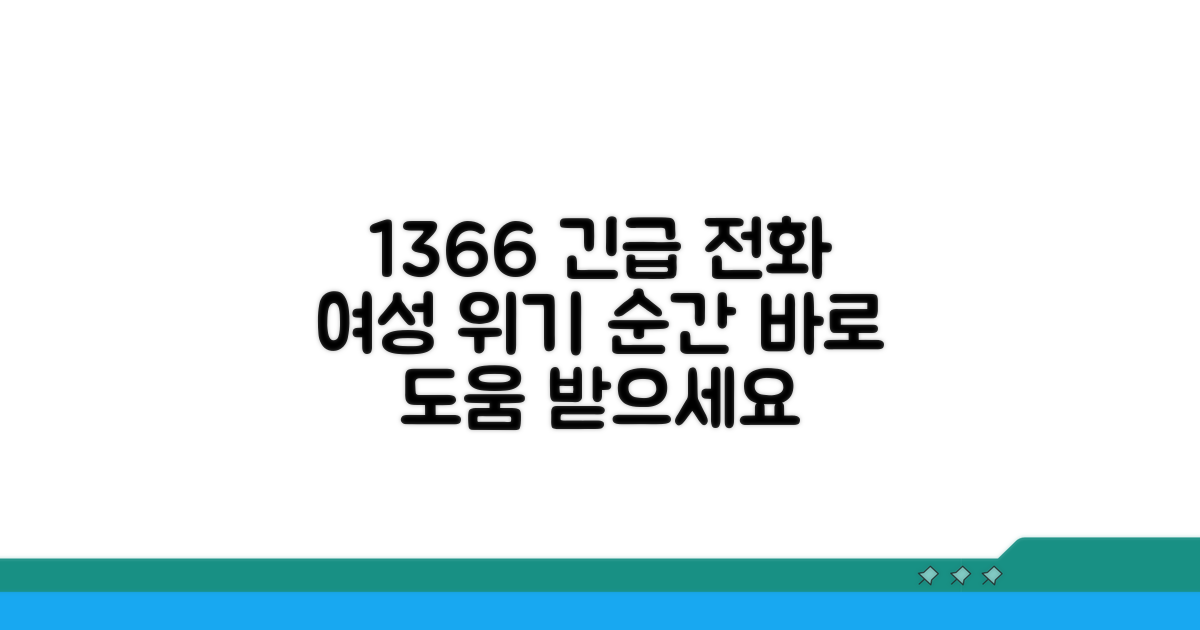 여성긴급전화 1366 신고 안내