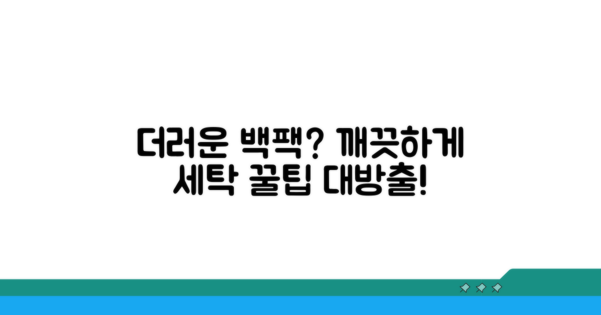 더러워진 백팩 깨끗하게 세탁