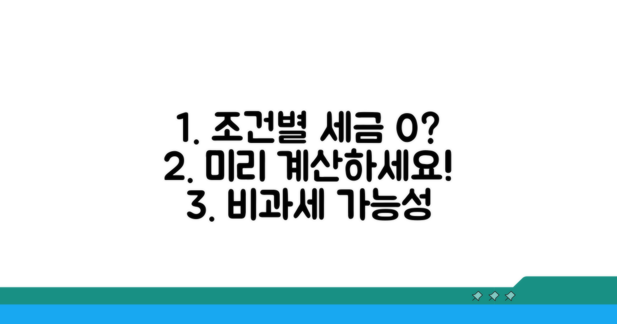 조건별 비과세 가능성 미리 계산하기