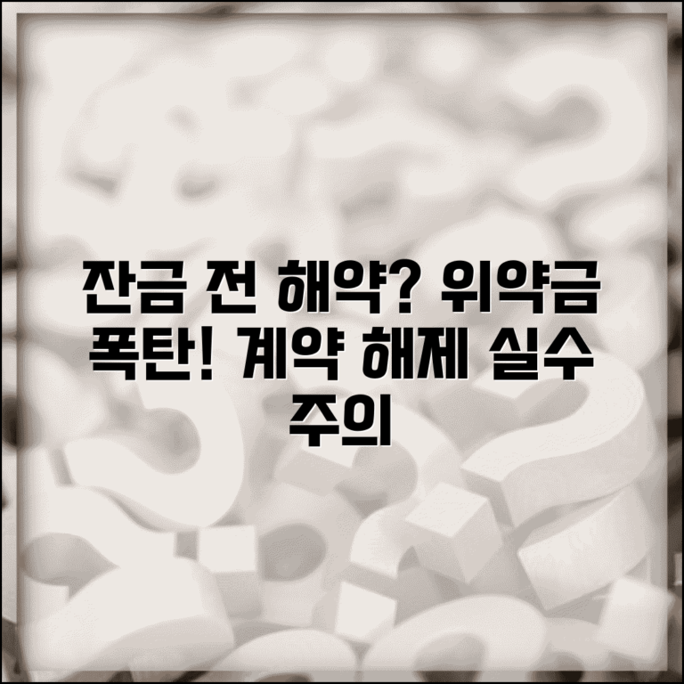 잔금 지급 전 해약 위약금 | 잔금 전 계약 해제 배상