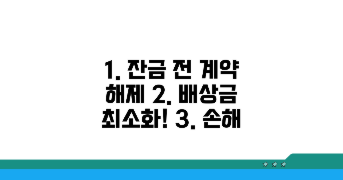 잔금 전 해제, 배상 최소화 전략