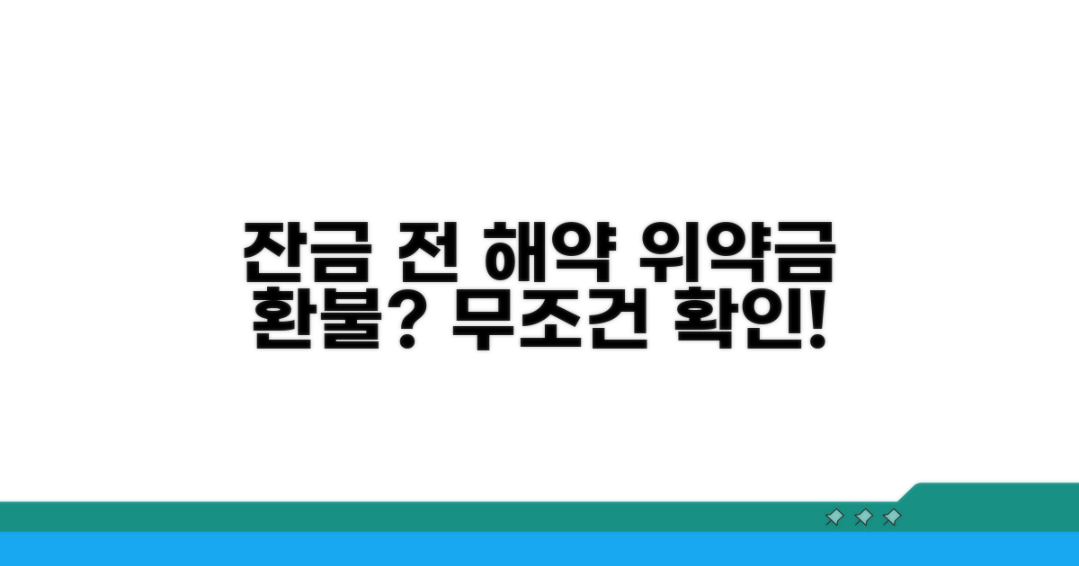 잔금 전 해약 위약금, 이것이 궁금하다