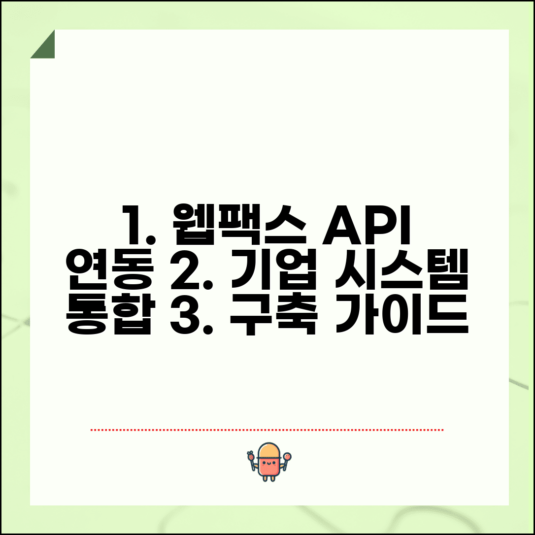 웹팩스 API 연동 방법 | 기업 시스템 통합 구축 가이드