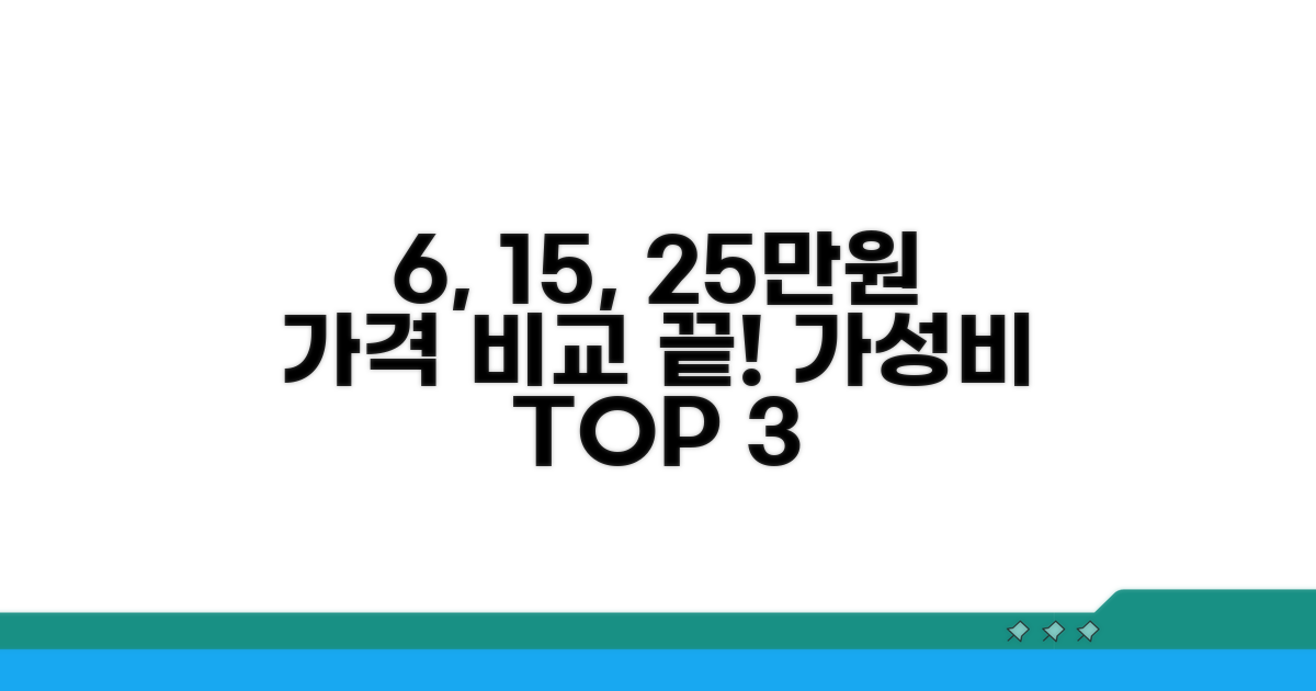 6만원, 15만원, 25만원 가격 분석