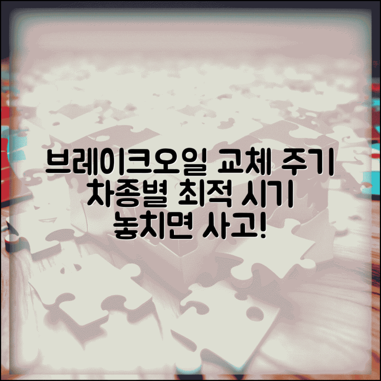 브레이크오일 교환주기 총정리 | 차종별 최적 교체 시기