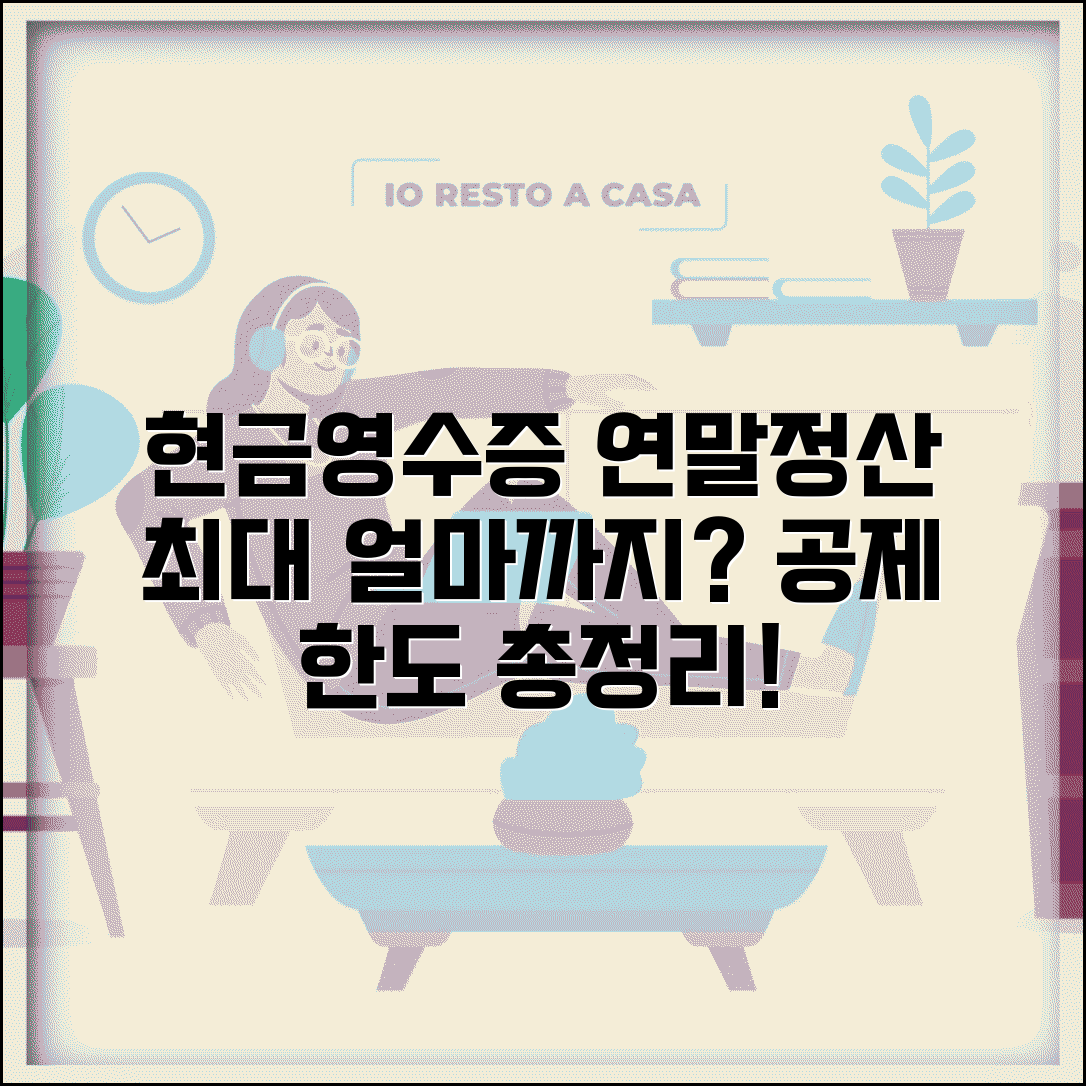 현금영수증 연말정산 한도 정리 | 공제 가능 최대 금액 알아보기