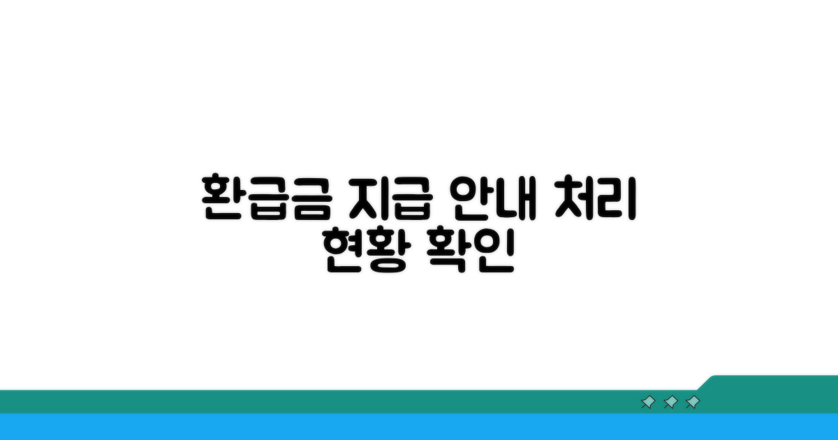 환급금 지급 기간과 처리 현황