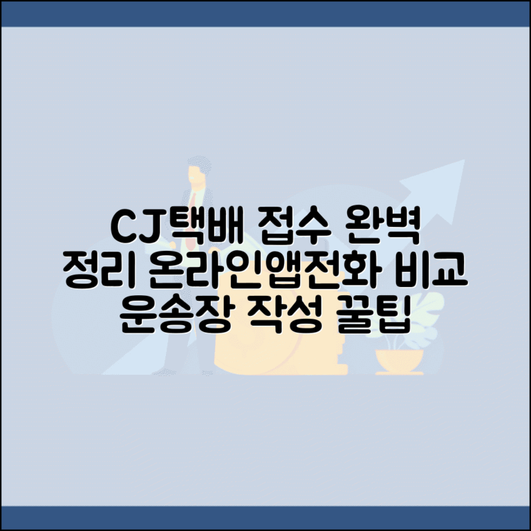 cj택배 접수 방법 총정리 | 온라인/앱/전화 접수 비교 | 운송장 작성 팁