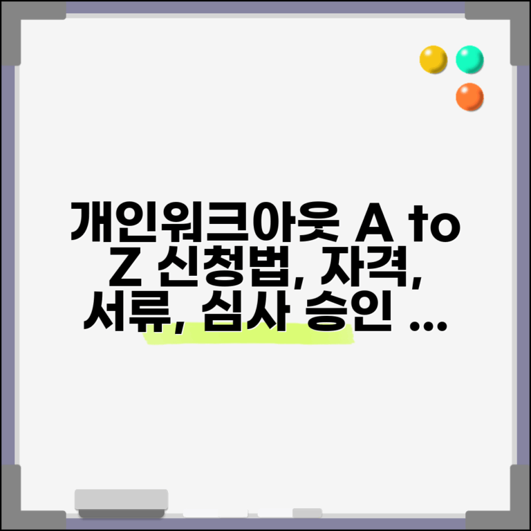 개인워크아웃 신청방법 완벽가이드 | 자격조건 | 필요서류 | 접수처 | 심사기준 | 승인 팁