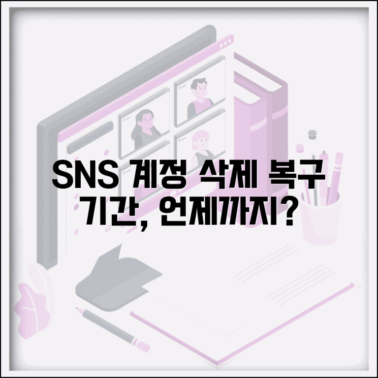 SNS 계정 삭제 언제까지 복구 가능한지 | SNS 계정 삭제 복구 가능 기간