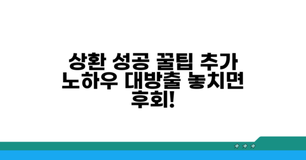 상환 성공 위한 추가 꿀팁