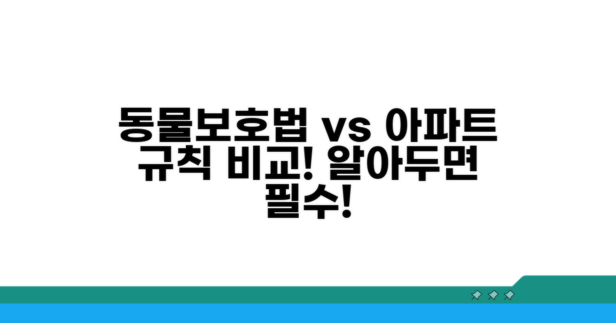 동물 보호법과 아파트 규칙 비교