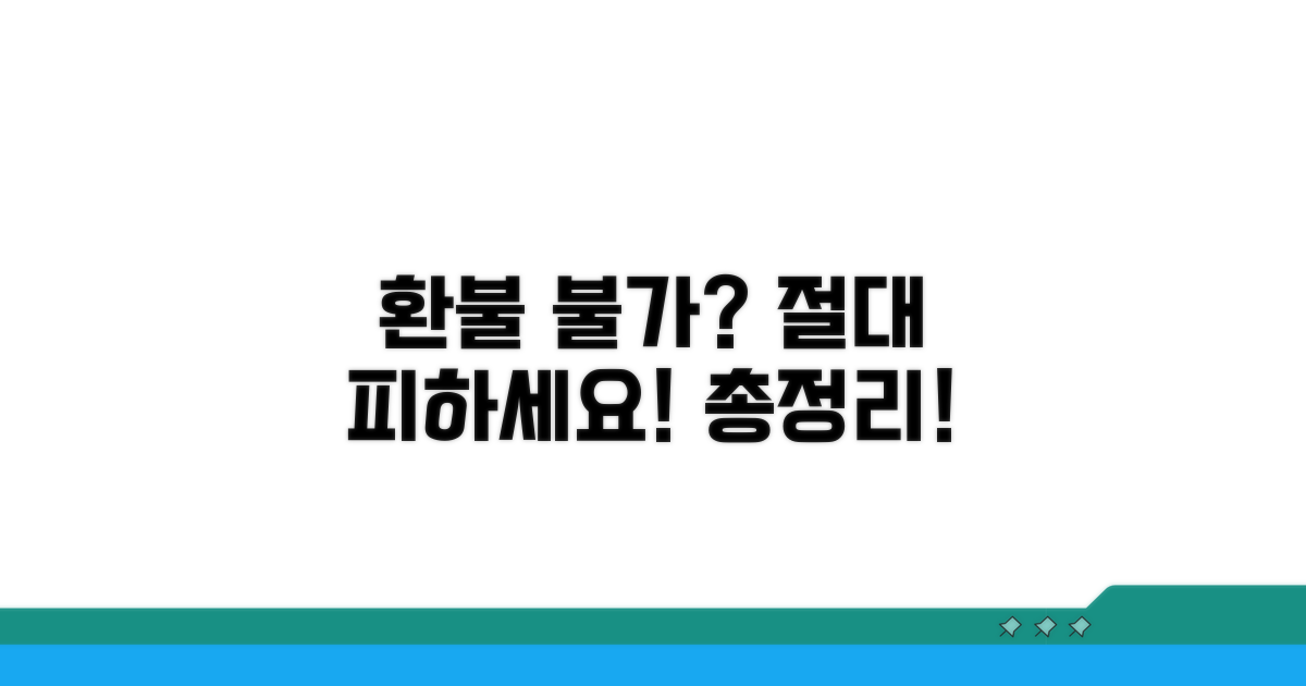 피해야 할 환불 불가 사례 총정리