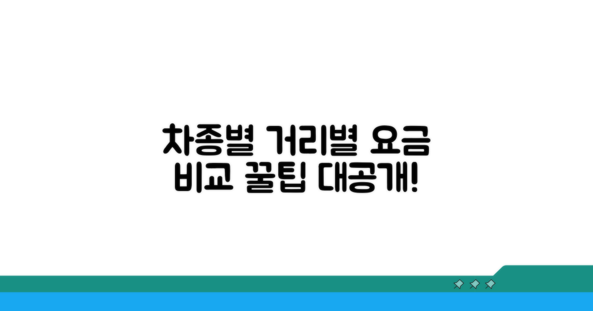 차종별 요금과 거리별 요금