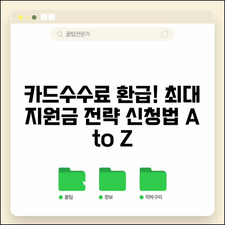 소상공인 카드수수료 환급 신청방법 | 지원금 최대화 전략 | 온라인 신청 단계별 안내