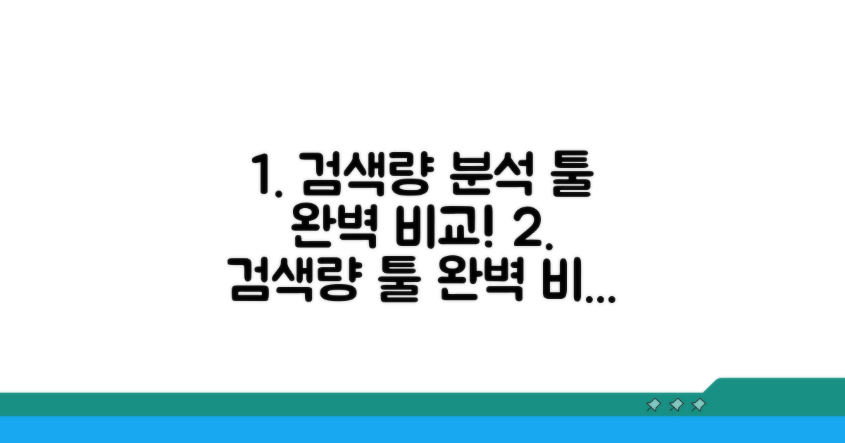 검색량 분석 도구 완벽 비교