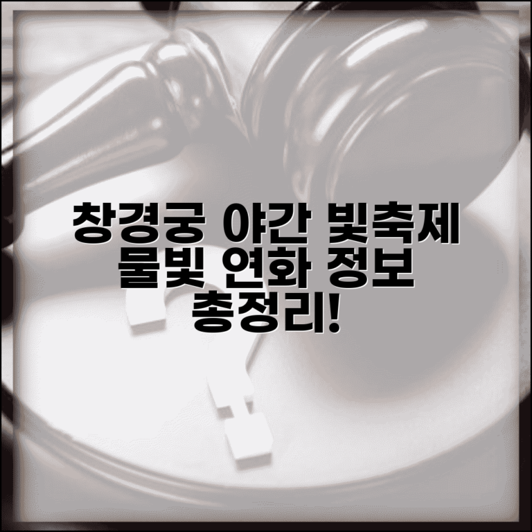 창경궁 물빛 연화 행사 정보 | 야간 조명쇼 관람 포인트, 일정, 티켓, 필수 팁 총정리