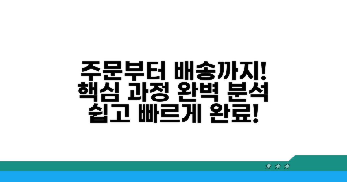 주문부터 배송까지 절차