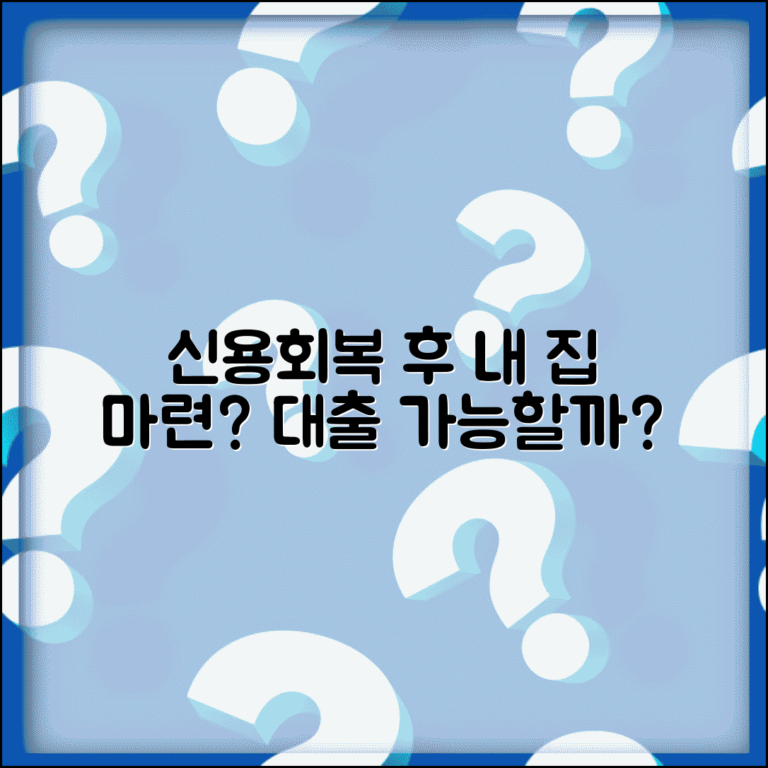신용회복 중 집 구입 가능할까? | 주택담보대출 조건, 한도, 현실적 가능성 총정리